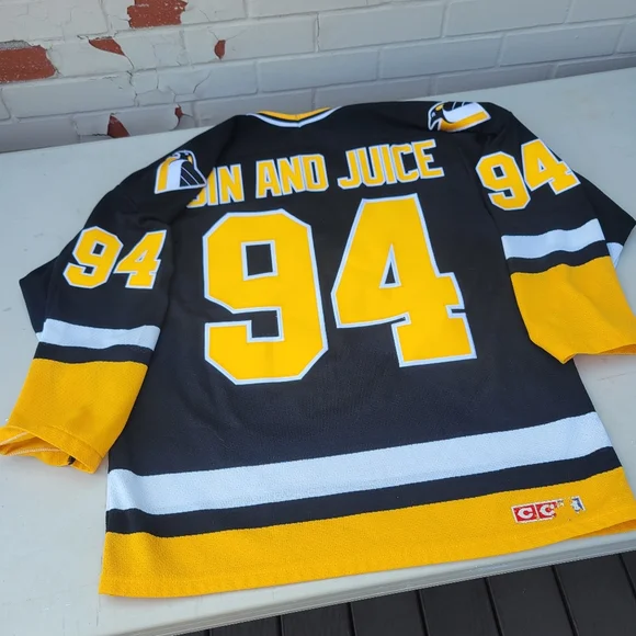 Vintage CCM hockey jersey snoop Dogg gin and juice custom made mens medium stitc - Picture 6 of 11